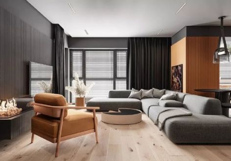 天地新城100㎡现代风格三居室装修案例