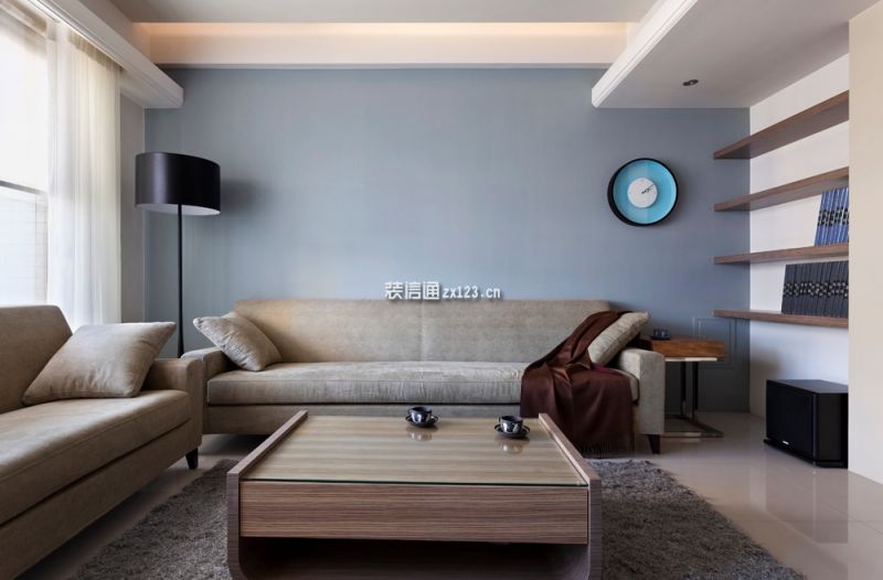 金狮华庭现代风格115平三居室装修案例