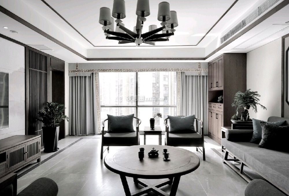 中式风格客厅效果图 中式风格客厅灯