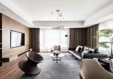 万科新都荟现代风格143平米三居室设计案例