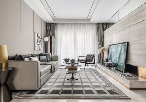 金融城现代风格125平米三居室设计案例