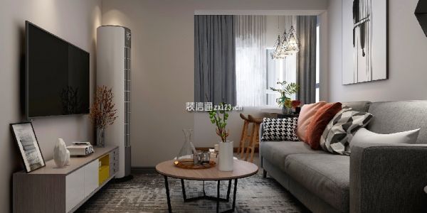 福兴峰景54平米现代一居室装修案例