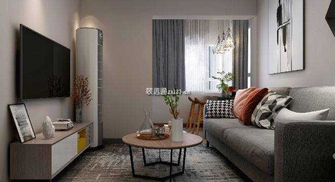 福兴峰景54平米现代一居室装修案例