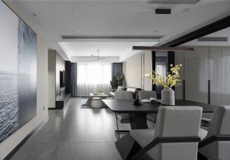 安泰华庭90平米现代风格三居室装修案例