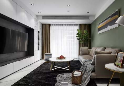 中南·林樾现代风格123平米三居室装修设计案例