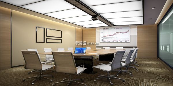 办公室会议室现代风格30㎡设计方案