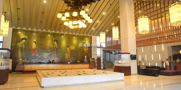 唐风温泉酒店中式风格1000㎡设计方案