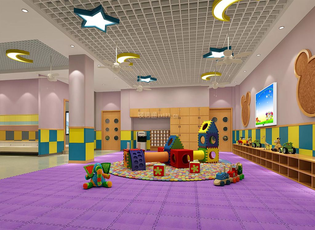 幼儿园现代风格1100平米装修案例