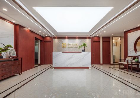 南京办公空间中式风格521平米装修案例