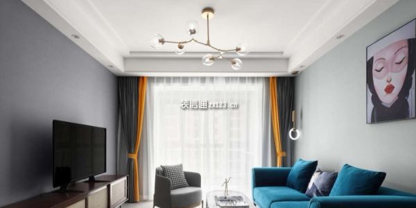 香逸中央北欧风格101平米三居室设计效果图案例