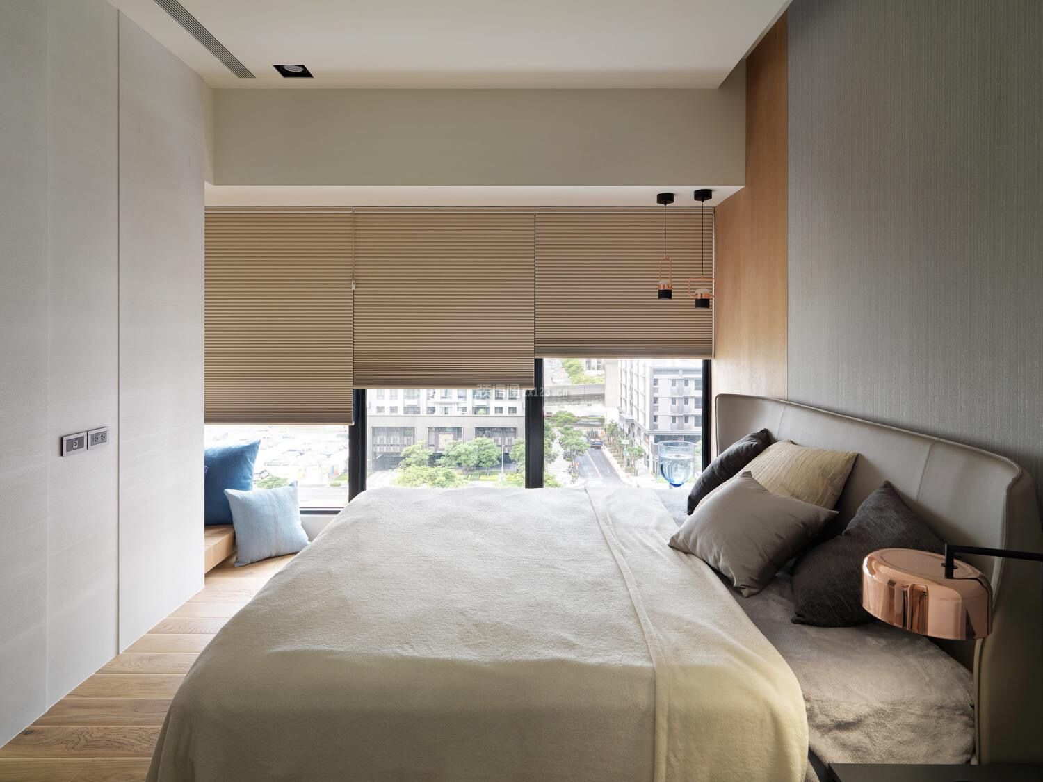 卧室床头造型效果图 卧室床头设计图片