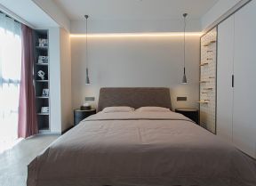 现代卧室灯设计 现代卧室灯具效果图 现代卧室床效果图