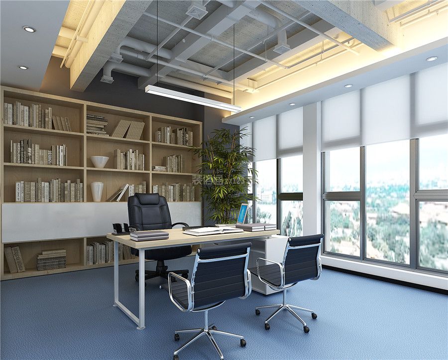 武汉办公室现代风格1320平米装修效果图案例
