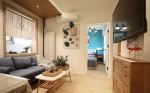 三盛都会城70平米二居室现代简约装修案例