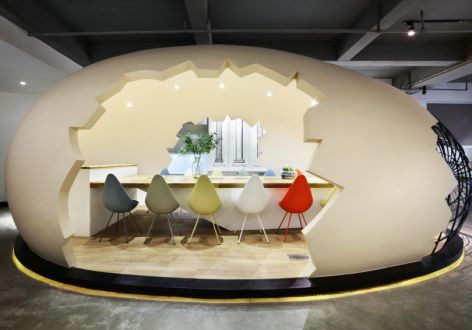 小巨蛋办公室320㎡绚丽风格装修案例
