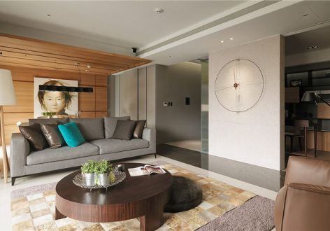 中国水电美立方100平米三居室现代简约风格装修案例