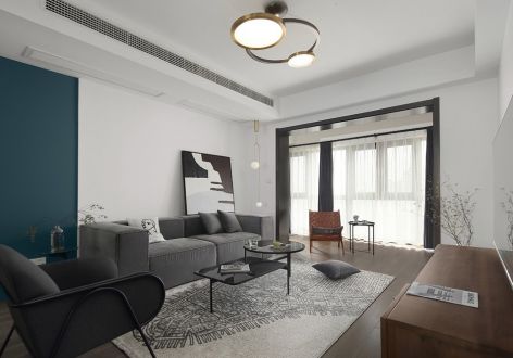 海伦堡·半山樾现代风格151平米三居室设计效果图案例