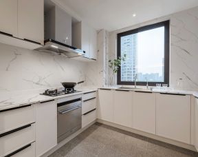 现代厨房设计效果图 白色厨房装修