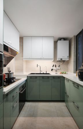 厨房橱柜颜色 u型厨房装修设计效果图