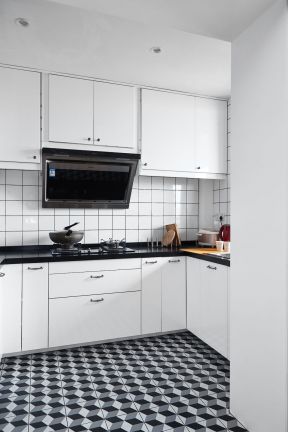 白色厨房 厨房瓷砖装修效果图片大全