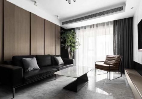 泰和府现代风格95平米二居室设计效果图案例