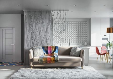 万科翡翠长安北欧风格90平米二居室设计效果图案例