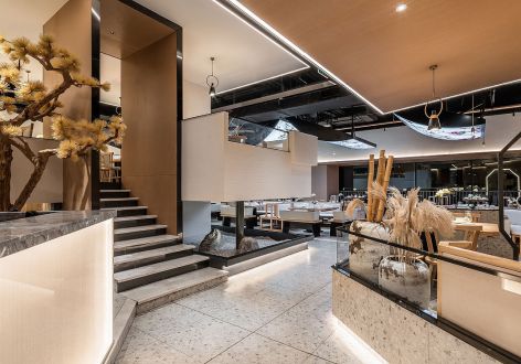 320平米新中式风川菜餐厅装修案例