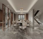 杨凌人才公寓380平米跃层新中式轻奢风格装修案例