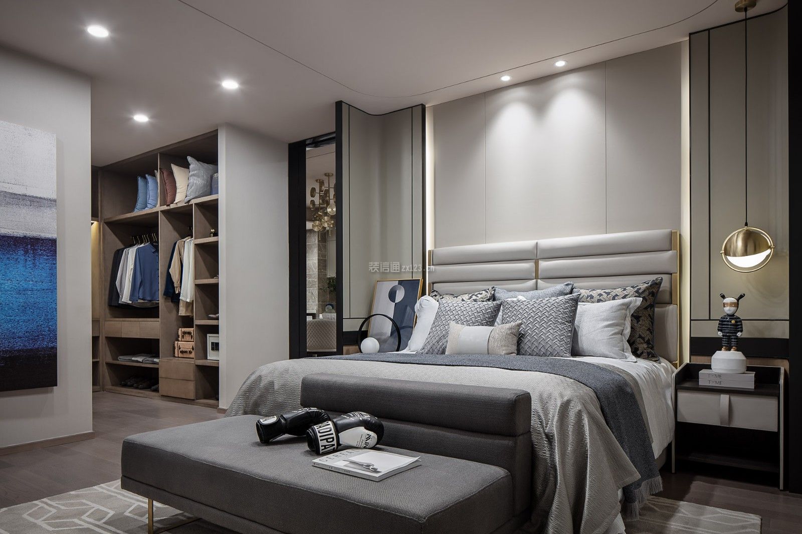 盛邦大都会现代风格129平米装修案例