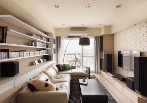 第一国际94平方米现代简约三居室装修案例