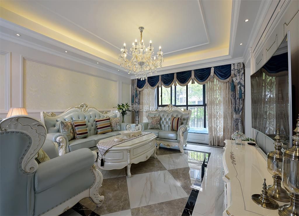 长春源山别院欧式风格146平米装修效果图案例