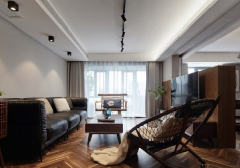 中海雅园现代风格115平米三居室装修案例