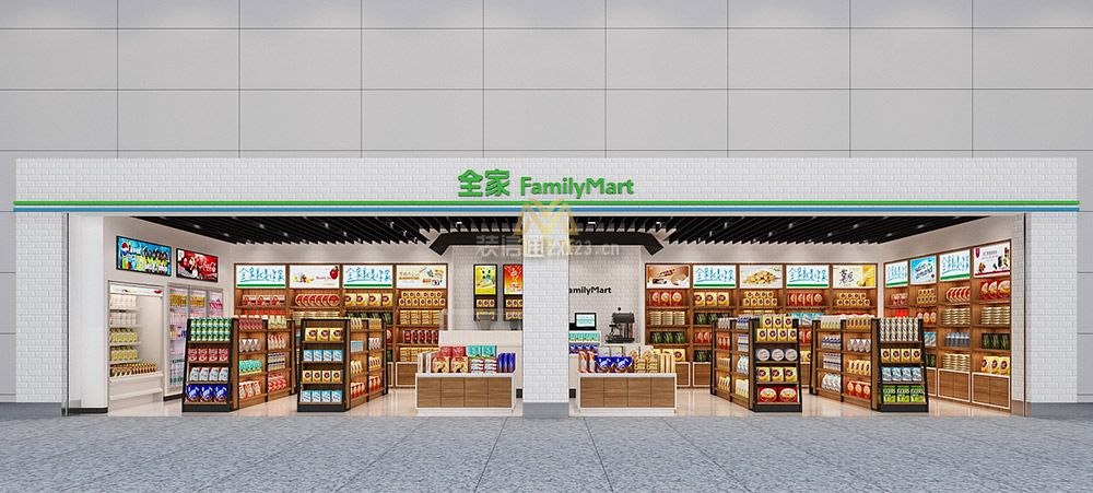 广州便利店现代风格50平米装修效果图案例_广州名凯成装饰装修设计