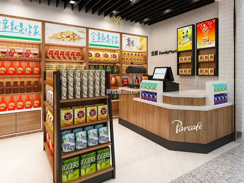 广州便利店50平米现代风格装修案例