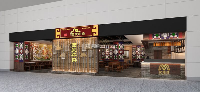 广州广式美食老西关100平米中式风格装修案例