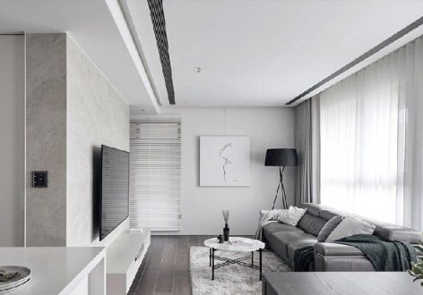 华宇信达·锦绣花城北欧风格105平米三居室设计效果图案例