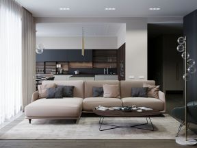成都现代简约风格客厅沙发装修效果图