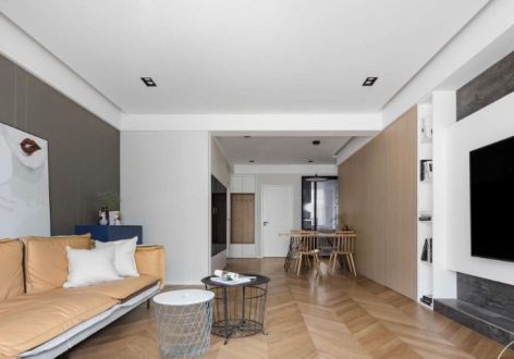 华润国际社区130平三居室现代简约风格装修案例