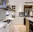 120平方现代风格半开放式厨房装修图片