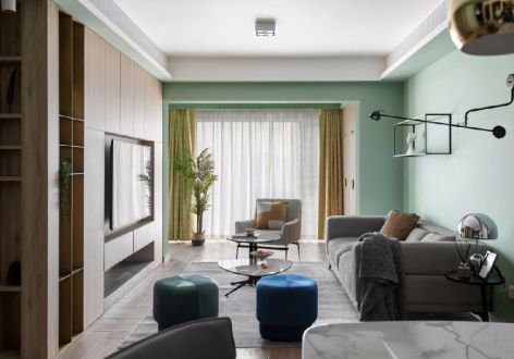 中海国际社区121平三居室现代简约风格装修案例