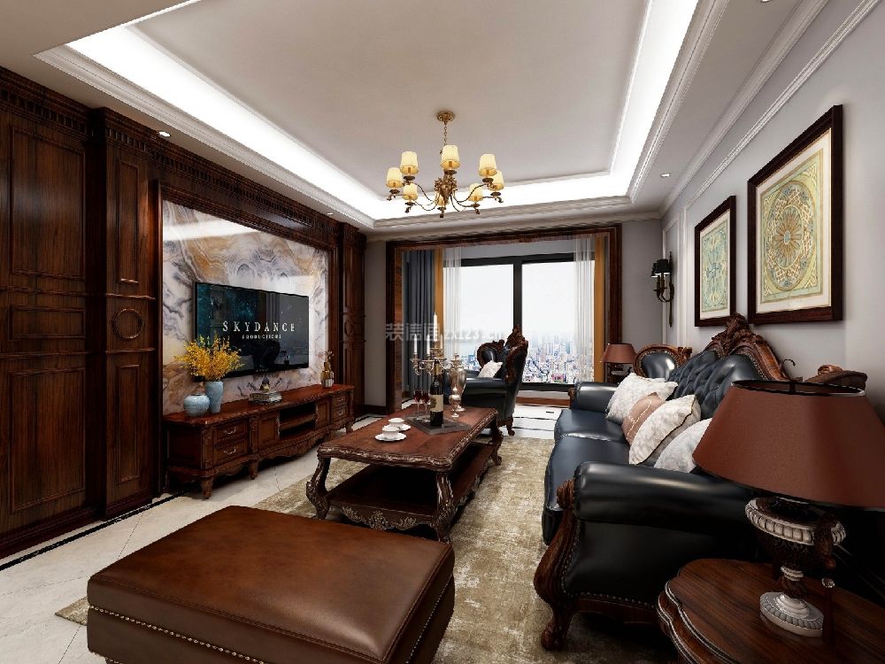 美式客厅沙发图片 美式客厅效果图图片 