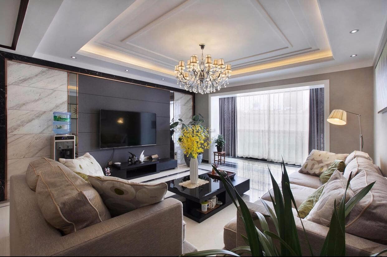 东方知音苑120平米现代简约三房两厅装修案例