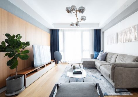 中南熙悦新中式风格133平米三居室设计效果图案例