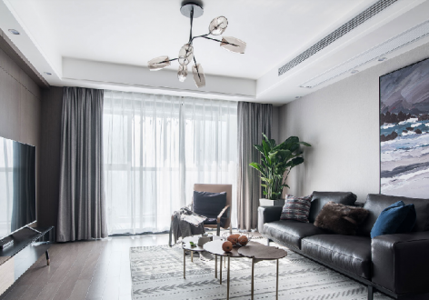 光明·海上海北欧风格121平米三居室设计效果图案例