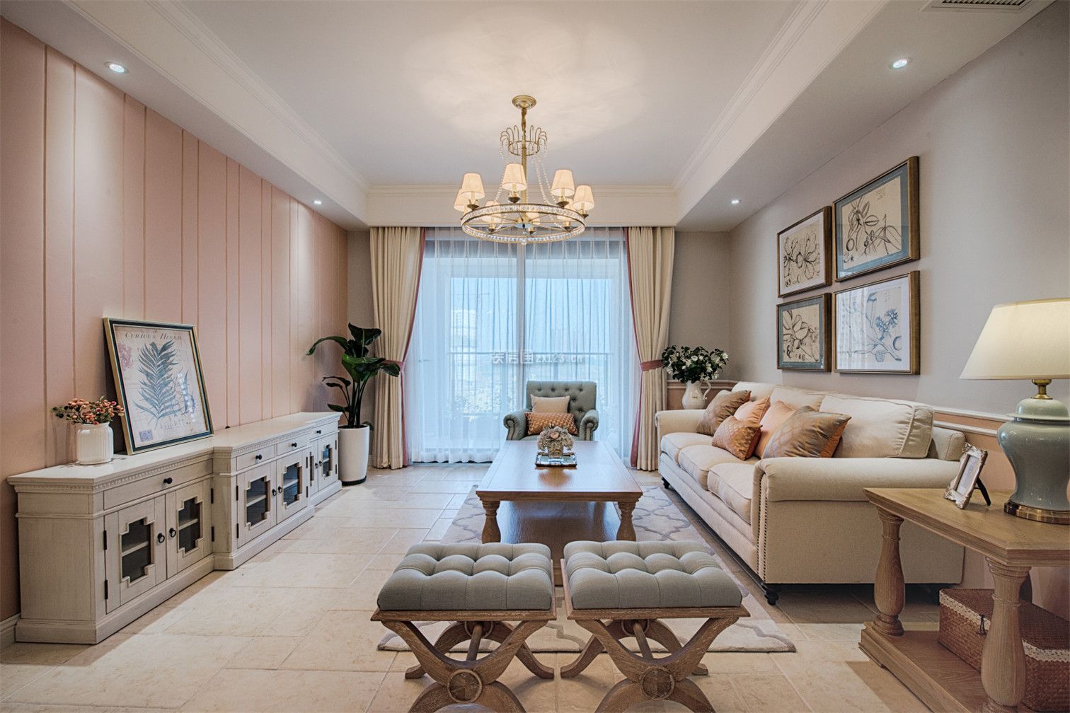 保利心语花园简美风格145平米四室两厅装修案例