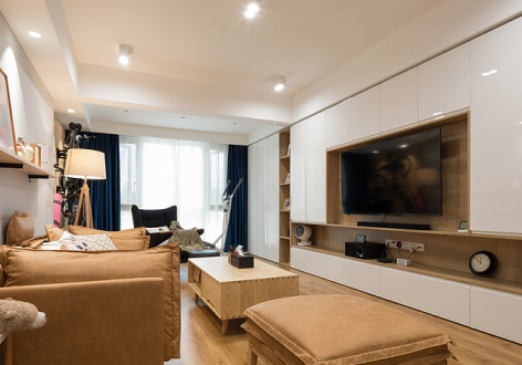 新尚尚院140平米北欧日式混搭三居室装修案例