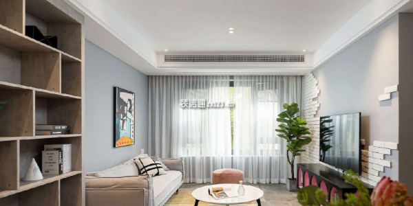 中铁·逸都国际现代风格125平米三居室设计效果图案例