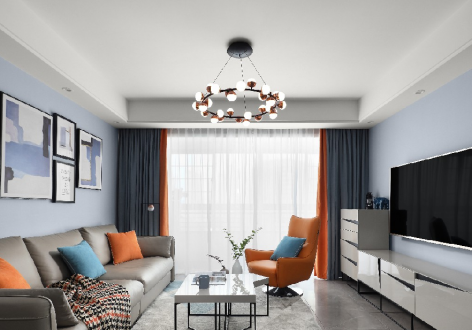 蓝光雍锦湾现代风格150平米四居室设计效果图案例