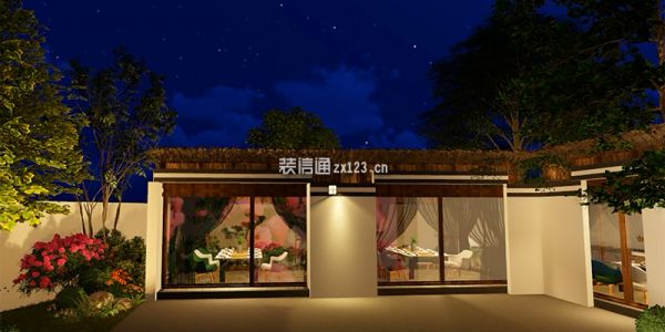 德新庭院火锅中式风格600㎡设计方案