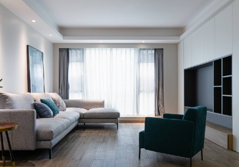 暖山国际现代风格110平米三居室设计效果图案例